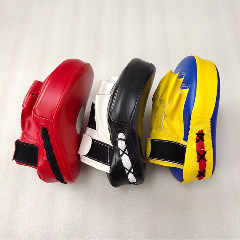 Curved Boxing Bags - Perfect for Taekwondo, Muay Thai & Karate Training for All Ages - Durable PU Focus Pads (1 or 2 Pcs)