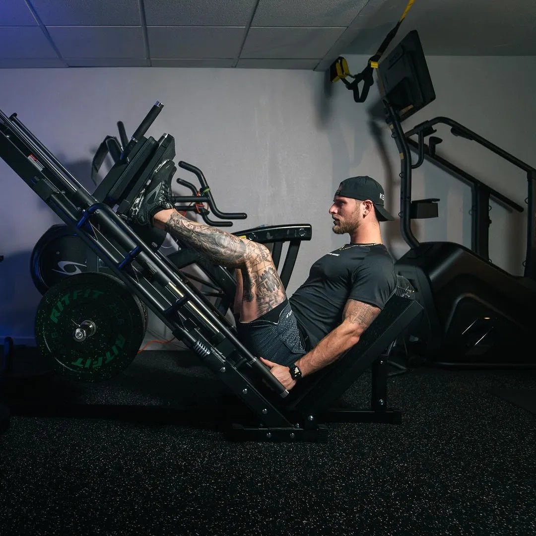 Transform Your Workout with the BLP01 45° 3-In-1 Leg Press, Hack Squat & Calf Raise Machine!