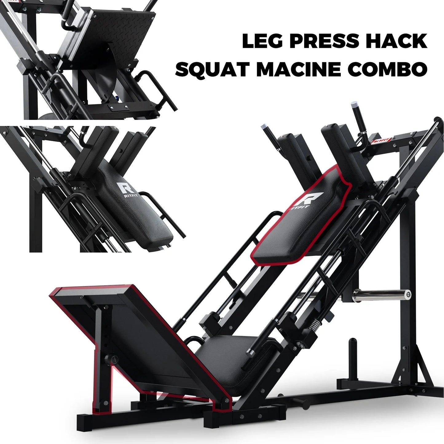 Transform Your Workout with the BLP01 45° 3-In-1 Leg Press, Hack Squat & Calf Raise Machine!