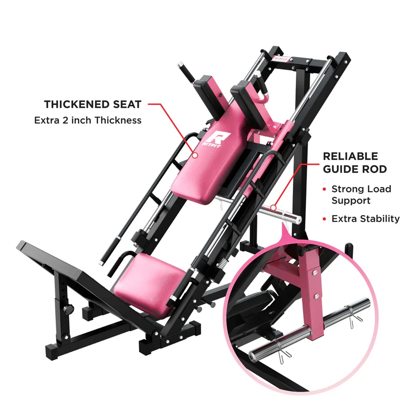 Transform Your Workout with the BLP01 45° 3-In-1 Leg Press, Hack Squat & Calf Raise Machine!