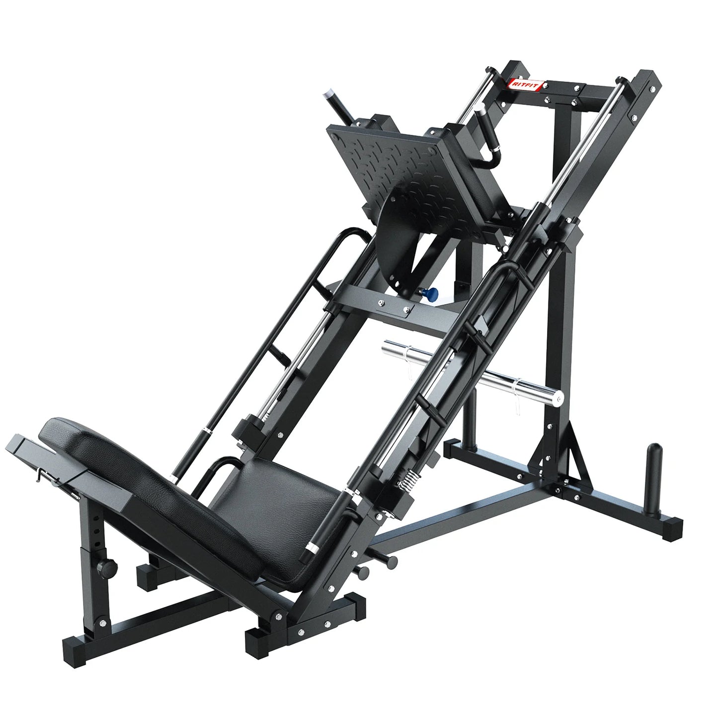 Transform Your Workout with the BLP01 45° 3-In-1 Leg Press, Hack Squat & Calf Raise Machine!