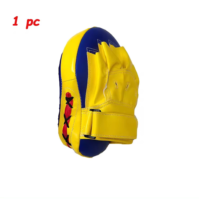 Curved Boxing Bags - Perfect for Taekwondo, Muay Thai & Karate Training for All Ages - Durable PU Focus Pads (1 or 2 Pcs)