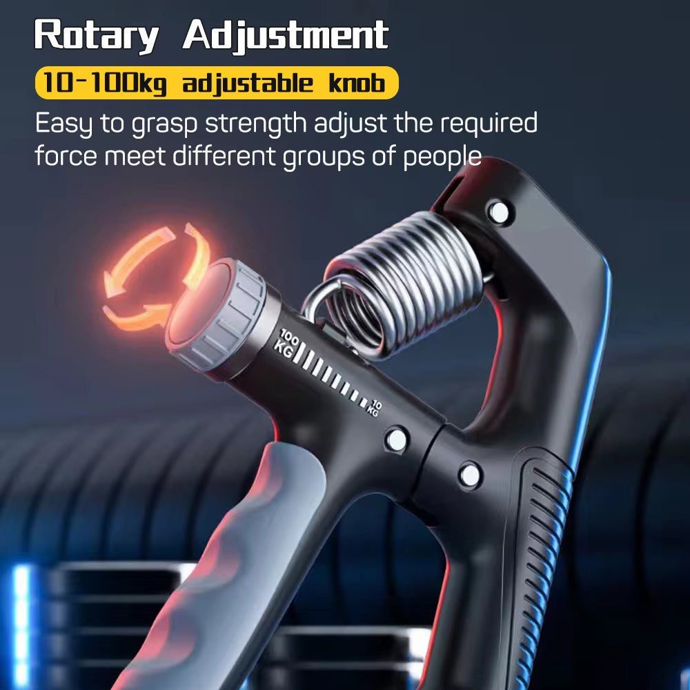 Adjustable Smart Hand Grip Strengthener - 10-100KG for Power Training and Finger Wrist Expansion