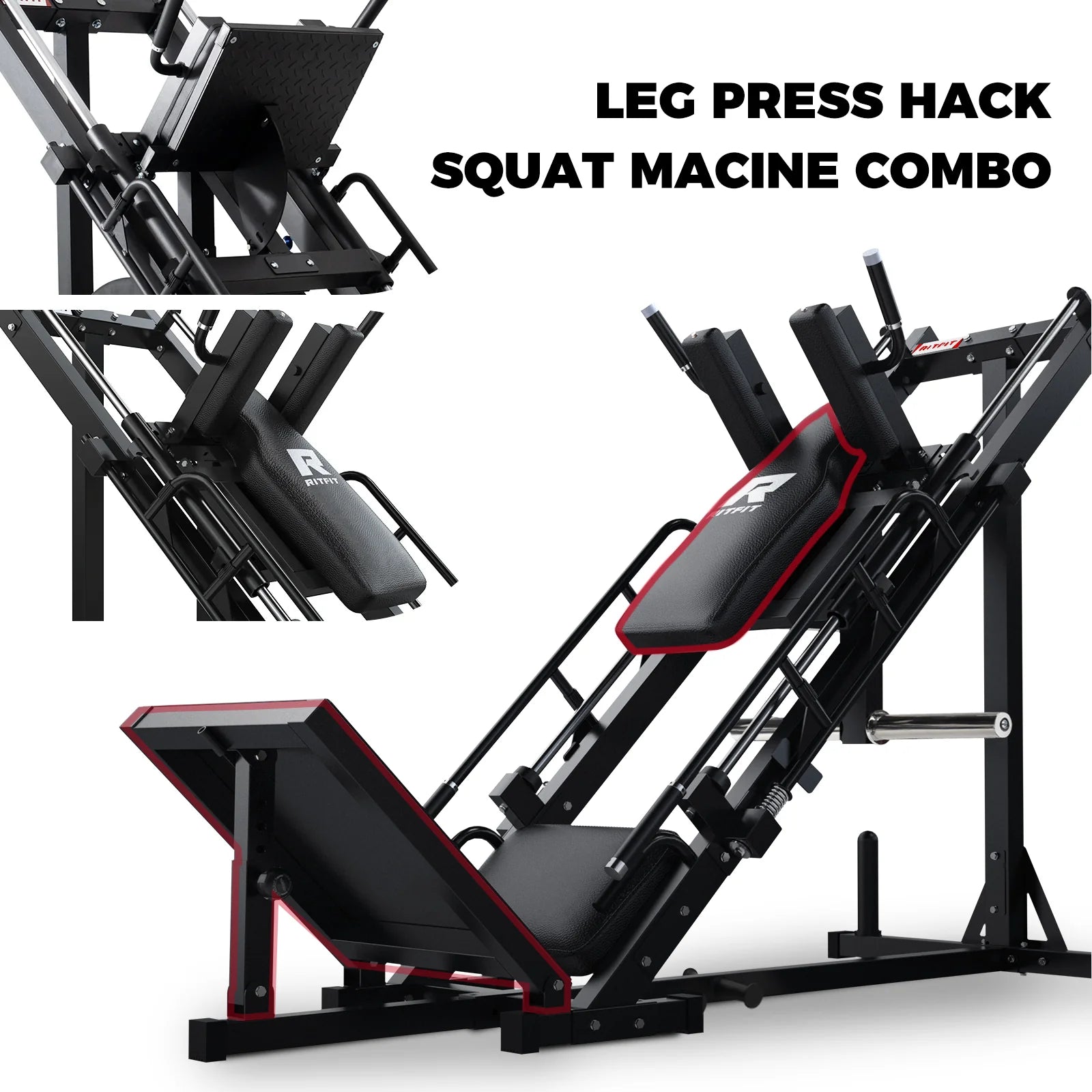 Transform Your Workout with the BLP01 45° 3-In-1 Leg Press, Hack Squat & Calf Raise Machine!